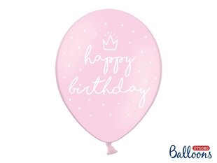 Tugevad õhupallid 30 cm happy... P. B., roosa, 6 tk. цена и информация | Шарики | kaup24.ee