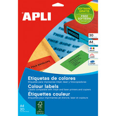 Sildiprinter Apli 105 x 148 mm Roheline 20 Lehed hind ja info | Kirjatarbed | kaup24.ee