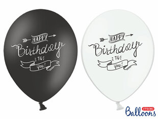 Õhupallid 30 cm Happy Birthday Pastel, erinevad värvid, 50 tk. hind ja info | Õhupallid | kaup24.ee