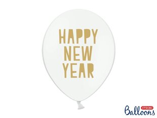 Õhupallid 30 cm Happy New Year Pastel, valge, 6 tk. hind ja info | Õhupallid | kaup24.ee