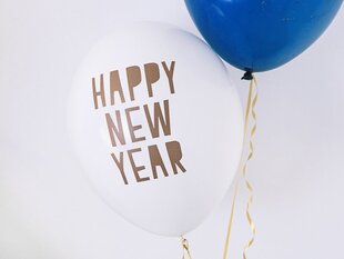 Õhupallid 30 cm Happy New Year Pastel, valge, 50 tk. hind ja info | Õhupallid | kaup24.ee
