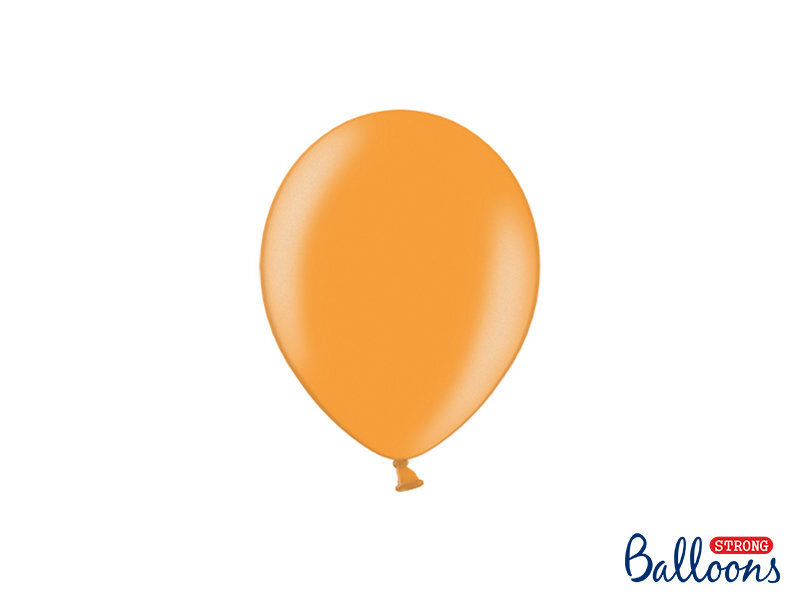 Tugevad õhupallid 12 cm Metallic Mandarin, oranž, 100 tk. hind ja info | Õhupallid | kaup24.ee