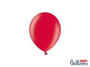 Tugevad õhupallid 12 cm Metallic Poppy, punane, 100 tk. hind ja info | Õhupallid | kaup24.ee