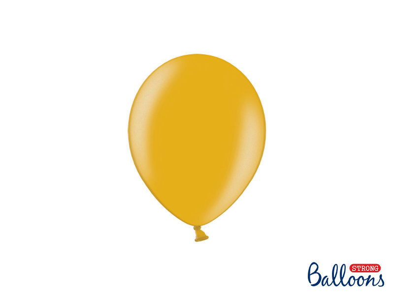 Tugevad õhupallid 12 cm, kuldne, 100 tk. hind ja info | Õhupallid | kaup24.ee