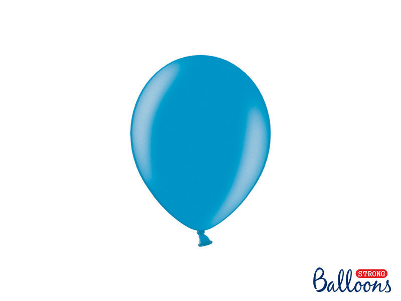 Tugevad õhupallid 12 cm Metallic Caribbean, sinine, 100 tk. цена и информация | Õhupallid | kaup24.ee