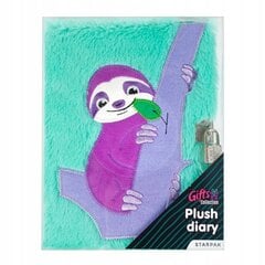 Lukuga plüüsis päevik Starpak Plush Sloth 429459, A5 цена и информация | Тетради и бумажные товары | kaup24.ee