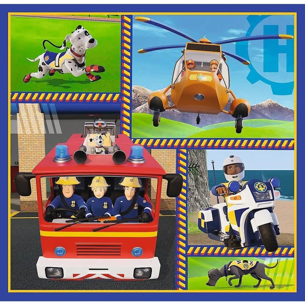 Trefl Puzzle 3in1 Fireman Sam tegevuses 106 elementi цена и информация | Pusled | kaup24.ee