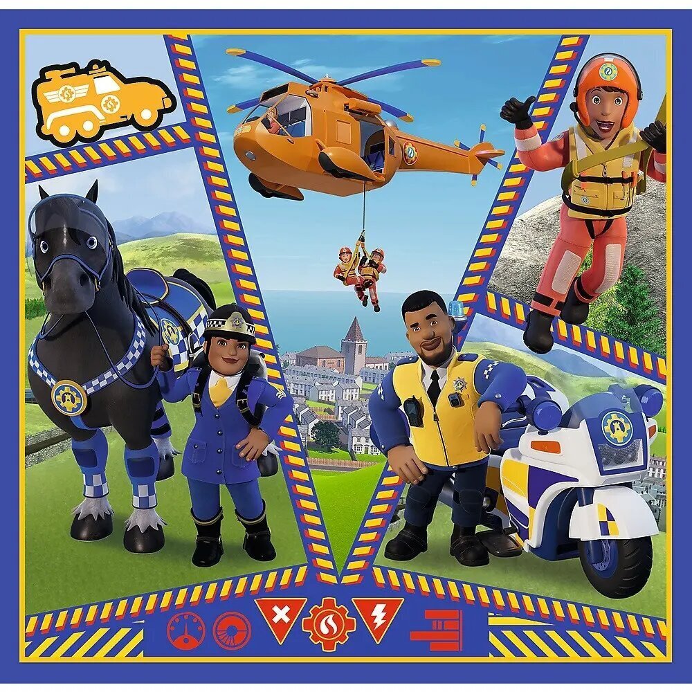 Trefl Puzzle 3in1 Fireman Sam tegevuses 106 elementi цена и информация | Pusled | kaup24.ee