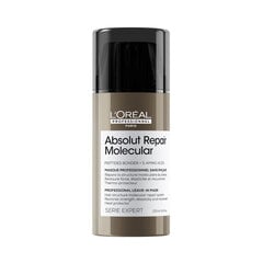 Loreal Professionnel Absolut Repair Molekulaarne tugevdav mask, juuste struktuuri tugevdav, loputamata, 100ml hind ja info | Maskid, õlid, seerumid | kaup24.ee