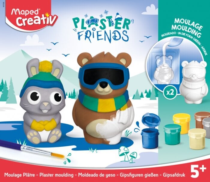 Loovkomplekt kipskaunistused MAPED Plaster Friends цена и информация | Kunstitarbed, voolimise tarvikud | kaup24.ee