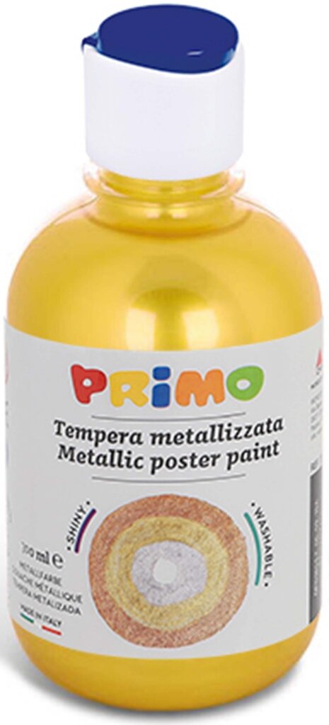 Guašš PRIMO, kollane metallik, 300 ml hind ja info | Kunstitarbed, voolimise tarvikud | kaup24.ee