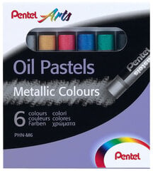 Õlipastellid METALLIC 6 värvi Arts, Pentel /12/144 цена и информация | Принадлежности для рисования, лепки | kaup24.ee