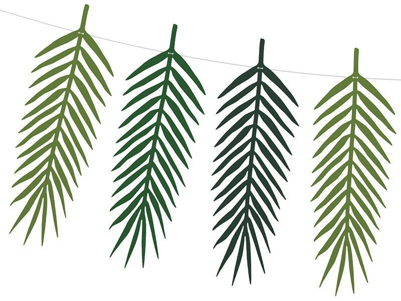 Vanik Aloha Tropical Leaves, 1,25 m, 1 pk/40 tk hind ja info | Peokaunistused | kaup24.ee