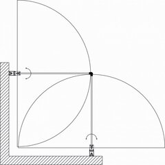 Ristkülikukujuline dušikabiin P1222 80x80 hall aluseta цена и информация | Душевые кабины | kaup24.ee