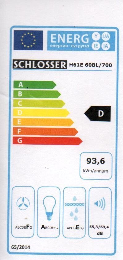 Schlosser H 61E 60bl/700 hind ja info | Õhupuhastid | kaup24.ee