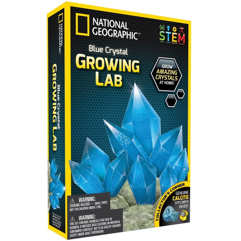 Teadusmäng Kristalli kasvatamine National Geographic Crystal Grow Blue, NGBCRYSTAL hind ja info | Arendavad mänguasjad | kaup24.ee