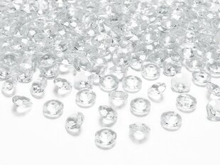 Lauakaunistuse kristallid 12 mm (1 pakk / 100 tk.), Värvitu hind ja info | Peokaunistused | kaup24.ee