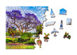 Puidust erikujuliste tükkidega pusle Wooden Puzzle Sydney, Spring – 505 pcs hind ja info | Pusled | kaup24.ee