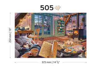 Puidust erikujuliste tükkidega pusle Wooden Puzzle Cosy Cabin – 505 pcs hind ja info | Pusled | kaup24.ee