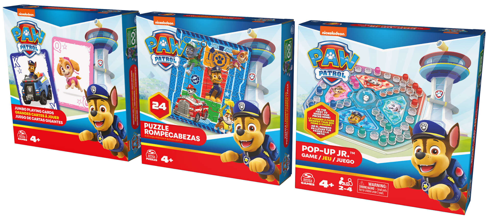 komplekt Paw Patrol 3-in-1 mängu Puzzle Pop-up Jumbo kaardid цена и информация | Lauamängud ja mõistatused | kaup24.ee