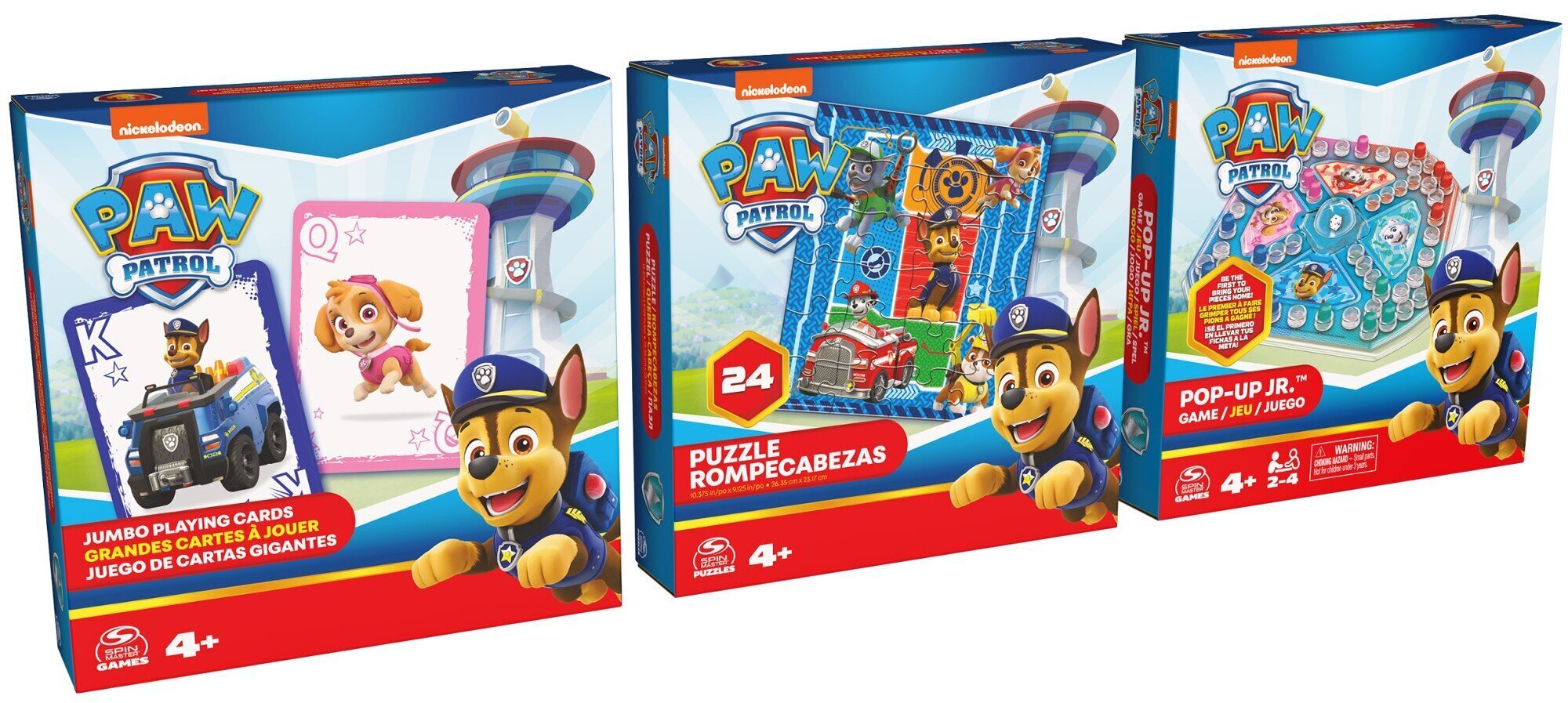 komplekt Paw Patrol 3-in-1 mängu Puzzle Pop-up Jumbo kaardid цена и информация | Lauamängud ja mõistatused | kaup24.ee