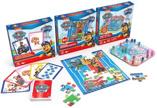 komplekt Paw Patrol 3-in-1 mängu Puzzle Pop-up Jumbo kaardid цена и информация | Настольные игры, головоломки | kaup24.ee