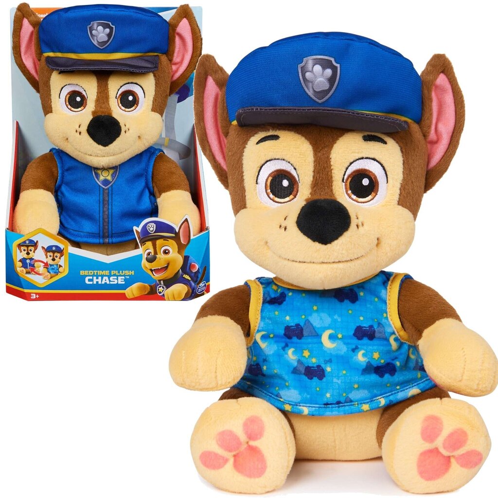 Paw Patrol Voodipatarei pluusist maskott Chase pehme kaisuloom 25 cm hind ja info | Pehmed mänguasjad | kaup24.ee