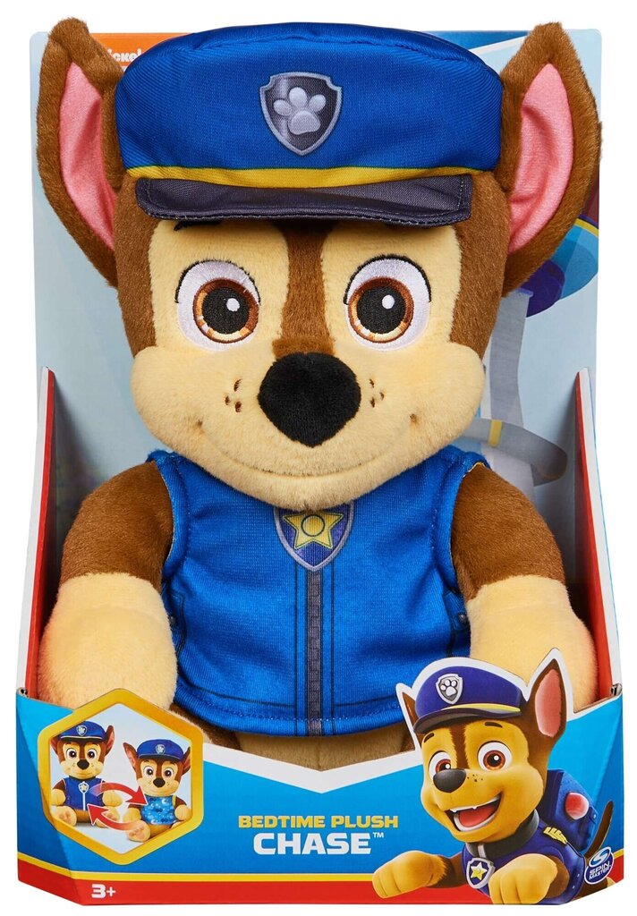 Paw Patrol Voodipatarei pluusist maskott Chase pehme kaisuloom 25 cm hind ja info | Pehmed mänguasjad | kaup24.ee