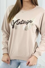 Pusa naistele Vintage, beež цена и информация | Женские толстовки | kaup24.ee