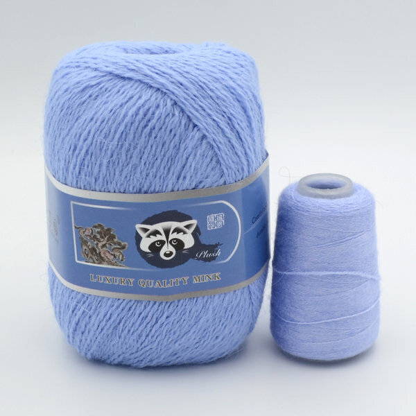 Naaritsa lõng Lõng Mink Yarn Coomamuu Cashmere, 50g+20g, helesinine hind ja info | Kudumistarvikud | kaup24.ee