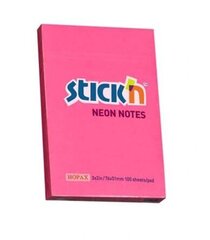 Заметки-липучки Stick’n, 100 листов, темно-розовый неон цена и информация | Тетради и бумажные товары | kaup24.ee