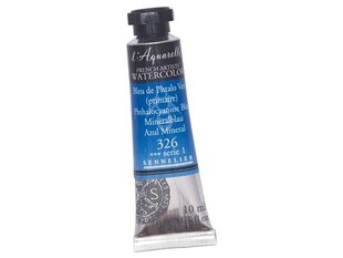 Akvarellvärv Sennelier l'Aquarelle 10ml 326 phthalocyanine blue hind ja info | Kunstitarbed, voolimise tarvikud | kaup24.ee