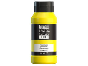 Akrüülvärv Basics Fluid 118ml 410 primary yellow (P) цена и информация | Принадлежности для рисования, лепки | kaup24.ee