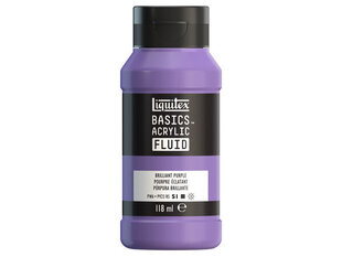 Akrüülvärv Basics Fluid 118ml 590 brilliant purple цена и информация | Принадлежности для рисования, лепки | kaup24.ee