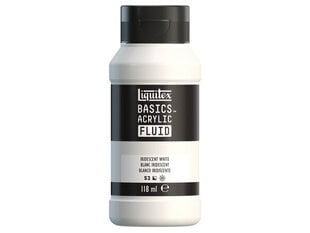 Akrüülvärv Basics Fluid 118ml 238 iridescent white hind ja info | Kunstitarbed, voolimise tarvikud | kaup24.ee