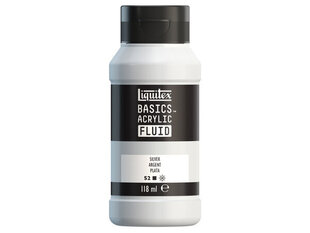 Akrüülvärv Basics Fluid 118ml 052 silver hind ja info | Kunstitarbed, voolimise tarvikud | kaup24.ee