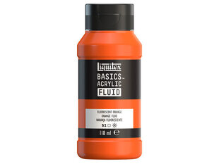 Akrüülvärv Basics Fluid 118ml 982 fluorescent orange hind ja info | Kunstitarbed, voolimise tarvikud | kaup24.ee