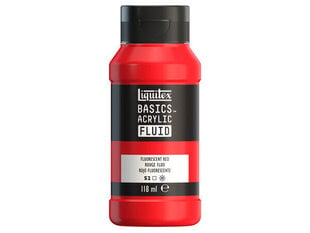 Akrüülvärv Basics Fluid 118ml 983 fluorescent red hind ja info | Kunstitarbed, voolimise tarvikud | kaup24.ee