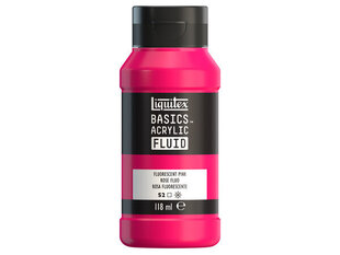 Akrüülvärv Basics Fluid 118ml 987 fluorescent pink hind ja info | Kunstitarbed, voolimise tarvikud | kaup24.ee