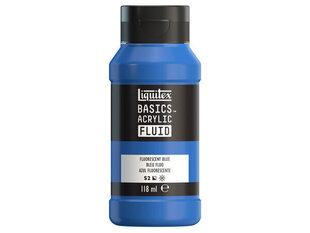 Akrüülvärv Basics Fluid 118ml 984 fluorescent blue hind ja info | Kunstitarbed, voolimise tarvikud | kaup24.ee