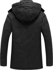 Мужская зимняя парка Uoiuxc, S, чёрная цена и информация | Мужские куртки | kaup24.ee