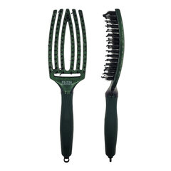 Olivia Garden Fingerbrush Midnight Desert Green Emerald Щетка с волосом дикого кабана, средняя цена и информация | Расчески, щетки для волос, ножницы | kaup24.ee