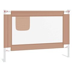 vidaXL Apsauginis turėklas vaiko lovai, taupe, 90x25cm, audinys цена и информация | Товары для безопасности детей дома | kaup24.ee