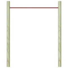 Skersinis, raudonos spalvos, 125 cm, plienas цена и информация | Детские игровые домики | kaup24.ee