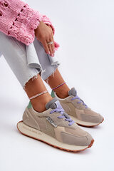 Women's Platform Sneakers with Memory Foam System Big Star NN274681 Beige цена и информация | Спортивная обувь, кроссовки для женщин | kaup24.ee