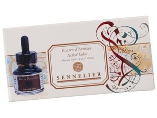 Tindi komplekt Sennelier Artist 4x30ml hind ja info | Kunstitarbed, voolimise tarvikud | kaup24.ee