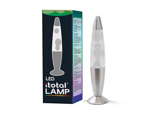 LED Lava lamp, Itotal, muutuva värviga, valge vaha ja hõbedane alus (1 tk.) hind ja info | Laualambid | kaup24.ee