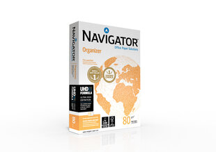 Бумага NAVIGATOR ORGANIZER А4 80г/м2, 500 листов/упак., перфорированная с 2 отверстиями (1 упаковка) цена и информация | Тетради и бумажные товары | kaup24.ee