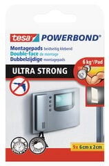 Подушечки двухсторонние клейкие особо прочные TESA Powerbond Ultra Strong, 20мм х 0,6м, 9 шт. (1 шт.) цена и информация | Канцелярские товары | kaup24.ee