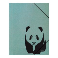 Папка для документов-блокнотов PAGNA Panda, А4, на резинке, зеленая (1 шт.) цена и информация | Канцелярские товары | kaup24.ee